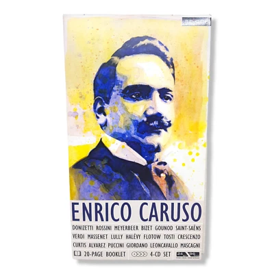 Enrico Caruso 4 CD SET 20 Seitiges Booklet 2005 Tenor Klassik Verdi Puccini Box - Bild 1 von 4