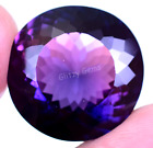 Natural Boysenberry Sapphire 36.90 Ct Round Certified Flawless Loose Gemstone