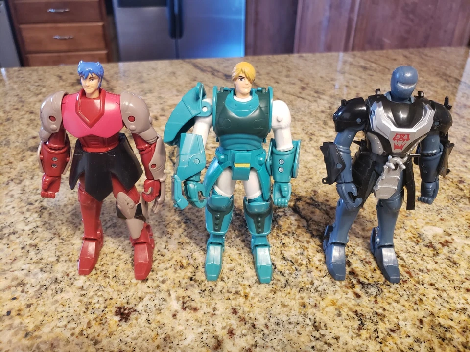 Lote de 3 Compañeros de Juego Vintage 1995 Sunrise Ronin Warriors - Cale, Talpa & Sage Foto 1 de 4