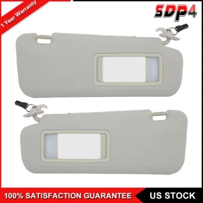 Pair Left Right Side Gray Sun Visor For Mazda CX-9 2010-2015 Foto 1 de 4