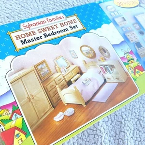 VINTAGE SYLVANIAN FAMILIES: MASTER BEDROOM (SWEET HOME, TOMY 1985!). BRAND NEW! - Picture 1 of 3