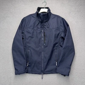 Superdry Windtrekker Jacket Mens XL Blue Full Zip Mock Neck Softshell Outdoor - Picture 1 of 18