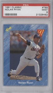 1991 Classic Update Blue Travel Edition Nolan Ryan #T86 PSA 9 MINT HOF