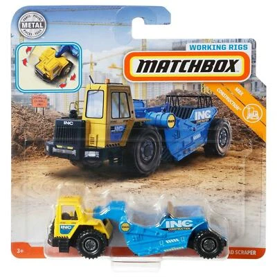 Matchbox Real Working Rigs Die-cast Road Scraper Construction Vehicle - Image 1 of 4