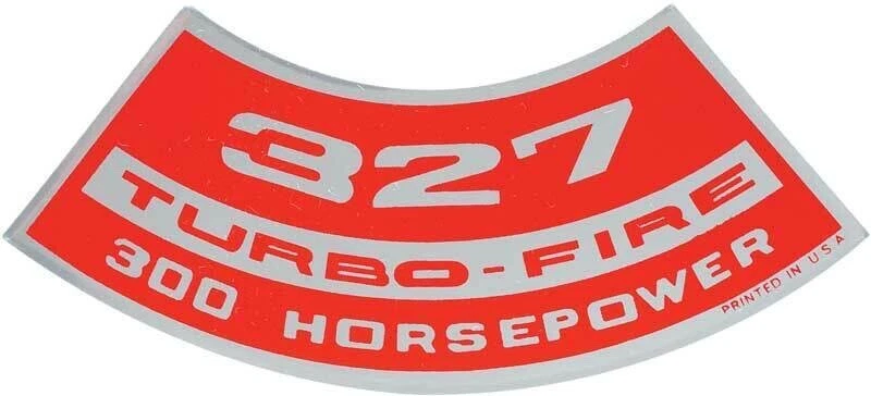 327 300-HP Turbo-Fire Air Cleaner Decal Chevy Small Block Sticker - Image 1 of 1