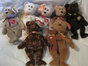 Lot of 8~TY Beanie Baby Signature Collection Bears 8"~1999-2006~LBDCP - Bild 1 von 12