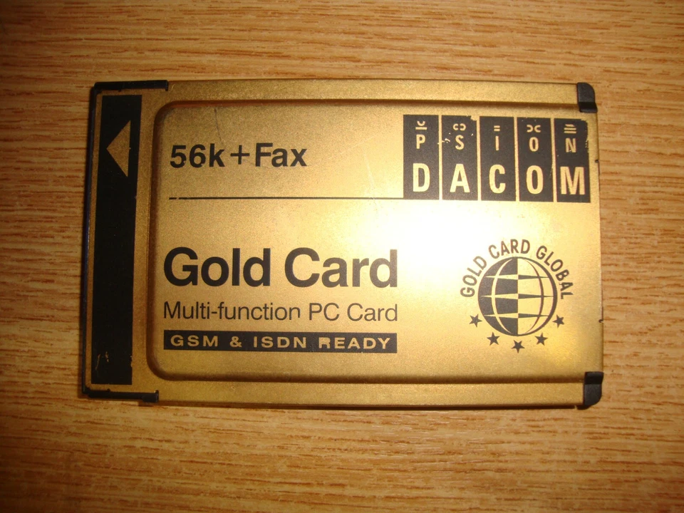 Tarjeta de PC multifunción Psion Dacom Gold 56k + fax PCMCIA S-97-2517-2 - Imagen 1 de 1