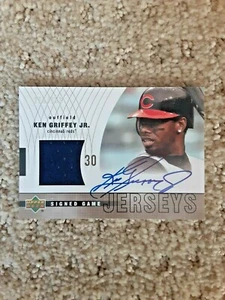 MAGLIA AUTO KEN GRIFFEY JR 2002 MAZZO SUPERIORE GIOCO FIRMATO MAGLIE CARD 218/350 - Foto 1 di 5