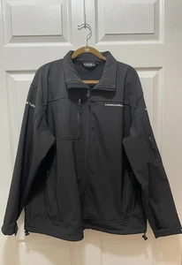 Crown Men's Full Zip Jacket Mitsubishi Materials USA Logo DiaEdge Black Size XL - Picture 1 of 9