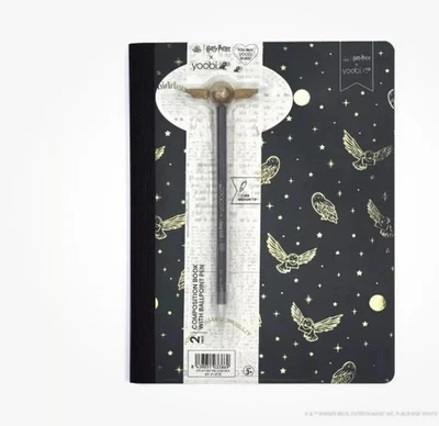 Libro de composición 1-Yoobi 7,5"x9,75" universidad gobernada con una pluma búhos grises Foto 1 de 2