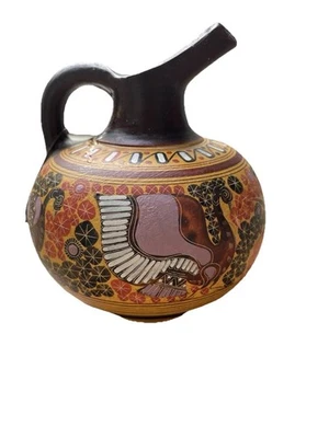 Vintage Hand Painted Copy of Ancient Greek Pottery Corinthian Period 570BC Vase - Image 1 of 4
