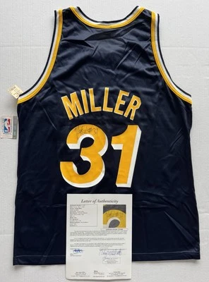 Reggie Miller Signed Indiana Pacers Jersey JSA LOA #31 NBA All Star HOF ! - Image 1 of 4