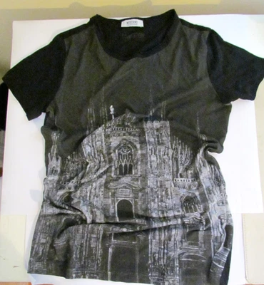 Camiseta Catedral Negra Barata y Elegante Moschino De Colección Para Mujer Foto 1 de 2