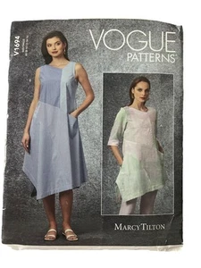 Vogue 1694 Marcy Tilton Tunic Dress Pattern 8-16 Pullover Tunic Dress Pattern UC - Picture 1 of 2