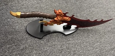 "Daga Solo Nivelación Rey Demonio Dragón/Soporte de Madera 1:1 Lado Completo Metal 25""" Foto 1 de 4