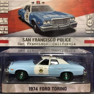 Greenlight Hot Pursuit San Francisco Police 1974 Ford Torino 1/64 Chase 42820-A - Image 1 of 2