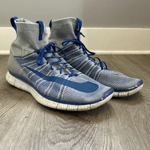 Scarpe sneakers Nike Free Flyknit Mercurial uomo 13 grigio lupo blu gioco reale - Foto 1 di 13