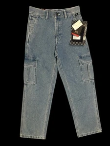 NWT Vans SAMPLE Boys Service Cargo Loose Tapered Jeans - Size 26/12 - Picture 1 of 10