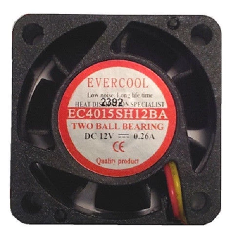 Evercool 40mm x 15mm Dual Ball Bearing High Speed Fan EC4015SH12BA - Image 1 of 1