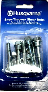 NEW GENUINE HUSQVARNA 580790401 SNOW BLOWER SHEAR BOLTS & NUTS 6 PACK ST224 - Picture 1 of 3