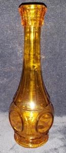 Vintage Amber Honey Gold Vase 9" - Picture 1 of 4