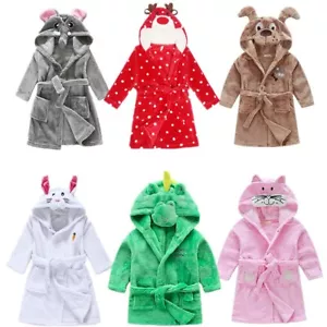3D Cartoon Tier Kleinkind Nachthemd Unisex Kinder Pyjama Jungen Mädchen Bademäntel - Bild 1 von 29