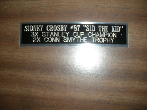 SIDNEY CROSBY (PENGUINS) ENGRAVED NAMEPLATE FOR PHOTO/DISPLAY/POSTER Cover