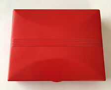 Vintage Red Plastic Hinged Box Art Deco 