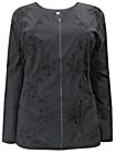Fab M&S BLACK embroidered  Cotton Zip Jacket - BNWT Rrp 29.99 size 14. 