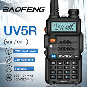 5W Walkie Talkies Two-Way Radios VHF UHF Handheld Transceiver Rechargeable