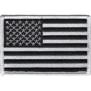 Black And White USA United States Flag Patch - Picture 1 of 6