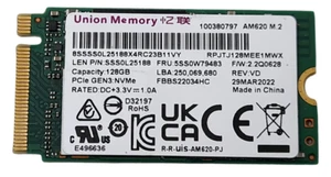 Union Memory SSS0L25188 128GB NVMe M.2 SSD 90-99% Health Solid State Drive - Picture 1 of 1