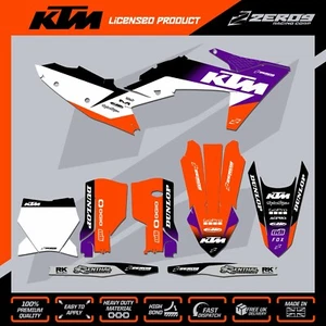 KTM MX Graphics Kit Motocross Graphics SX SXF EXC EXCF 125-500 FADE PRP/BLK - Picture 1 of 3