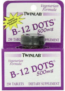 Twinlab B-12 Dots 500 mcg 250 Dots Vegetarian Formula..+ - Picture 1 of 2