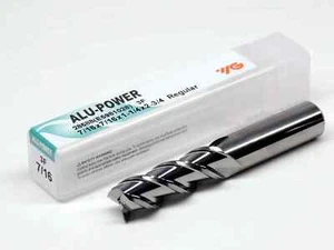 NUEVO YG ALU-POWER 7/16 O.D. FRESINA DE EXTREMO DE CARBURO DE OAL 1 1/4 LOC 2,75 3 FL 28588 .4375 - Imagen 1 de 5