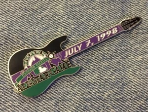 Pin de guitarra All Star Game 1998 ~ MLB ~ Coors Field ~ Colorado Rockies - Imagen 1 de 4