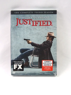 Justified: The Complete Third Season (DVD, 2012, 3-Discs, WS)  NEW Foto 1 de 4