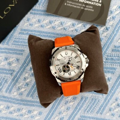 New Bulova Marine Star Automatic Men's Watch Silver Dial 45mm/98A226 - Image 1 of 4