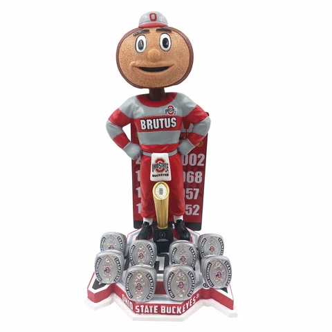 Brutus Buckeye Ohio State Football National Champions Bobblehead NCAA Cover