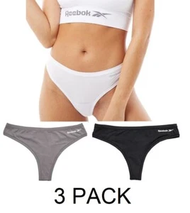 Reebok Womens Agatha 3 Pack Performance Sport Training Thongs RRP £24.00 - Picture 1 of 5