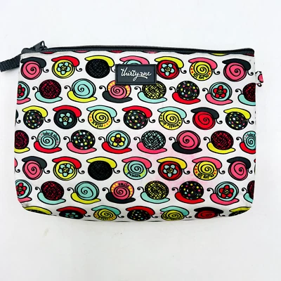 Thirty-one Happy Snails Small Insulated Bag Zipper Pouch 7.5"x 5"~Makeup - Image 1 of 4