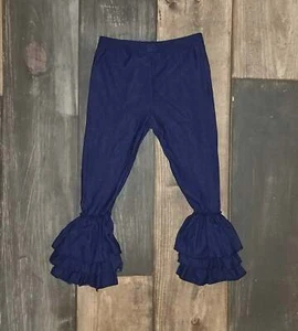 Knit Denim Triple Ruffle Legging - Picture 1 of 1