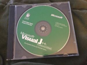 Microsoft Visual J++ Professional Edition Version1.1 With Product Key  & Disc