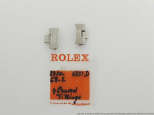 New Old Stock Vintage Rolex Ladies End Links Steel Never Used Vintage 6251 D	