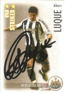 ALBERT LUQUE SIGNED NEWCASTLE 2006/2007 SHOOT OUT TRADING CARD+COA - Picture 1 of 1