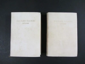 2 volumi GALILEO GALILEI Opere RIZZOLI 1936-38 illustrati RILEGATURA PERGAMENA - Imagen 1 de 10
