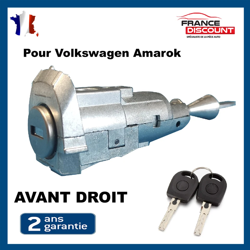 VOLKSWAGEN AMAROK - SERRURE BARRILET PORTE AVANT DROITE - 2H0837168 107837168BT