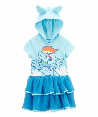 My Little Pony Toddler Girls' Rainbow Dash Costume Ruffle Dress - Image 1 of 4