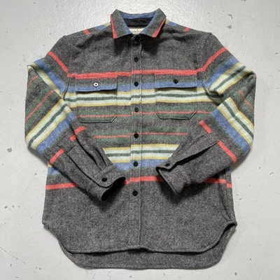 Imogene & Willie Hall Wool Stripe CPO Style Work Shirt-Jacket Made USA XL $395 - Image 1 of 4