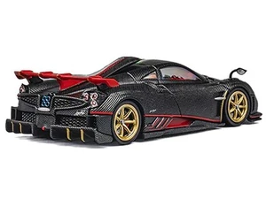 Pagani Imola Negro Carbono con Rayas Bandera Italiana con Ruedas Extra 1/64 Dieca - Imagen 1 de 4